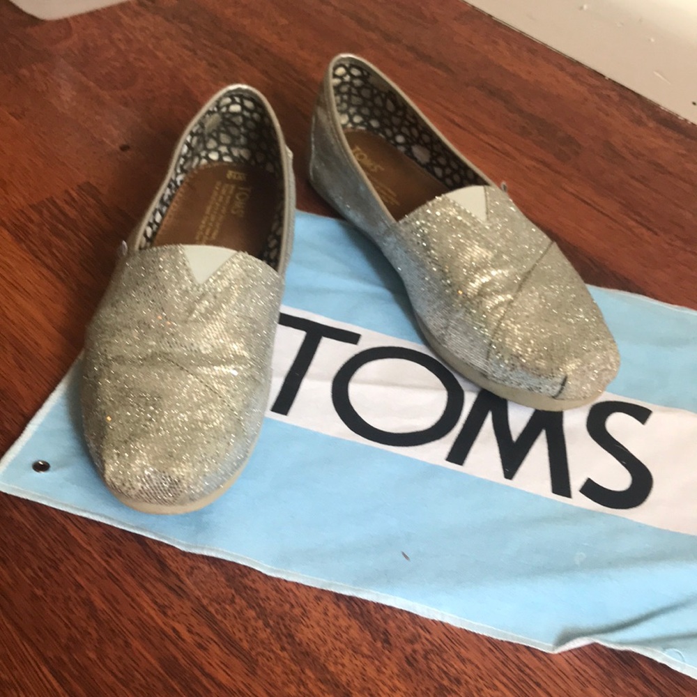 TOMS Glitter Canvas Wrap Classic Slip-On Shoes